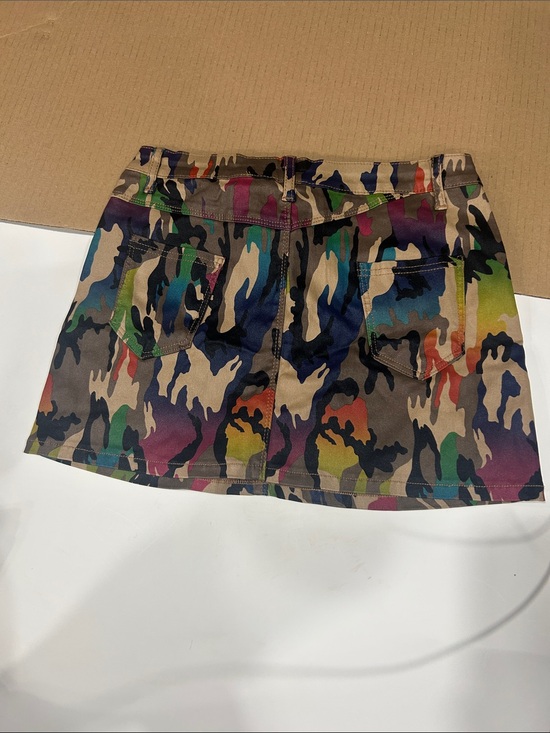 SHEIN Dresses & Skirts - Zara Multicolor Camo Mini Skirt — Green, Blue, Purple, Orange, Tan
